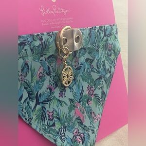 Lilly Pulitzer dog collar w/bandana. Size L, brand new